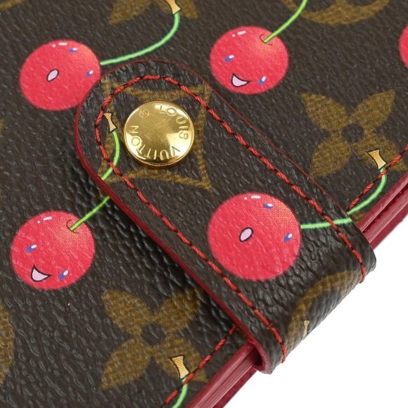 Louis Vuitton Monogram Cherry Compact Zip Wallet M95005 CA0035 117160